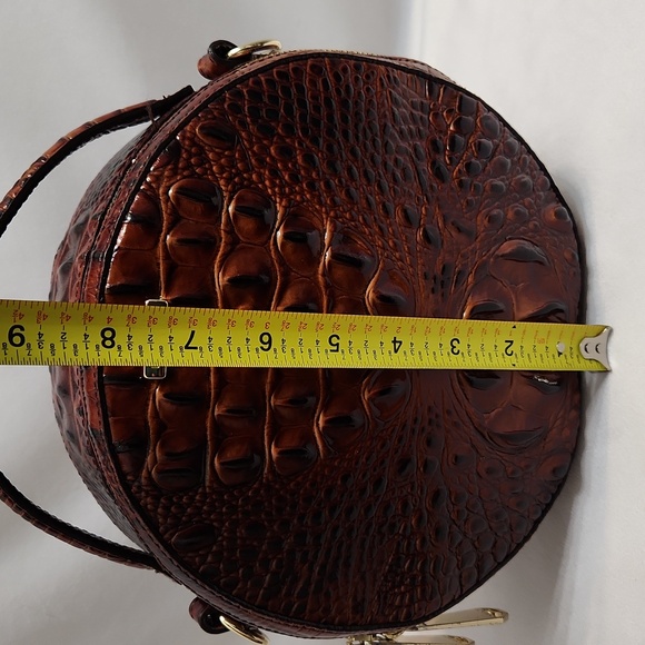 Brahmin Lane Crossbody Bag In Peacan Melbourne Croc Embossed Leather - Picture 6 of 15